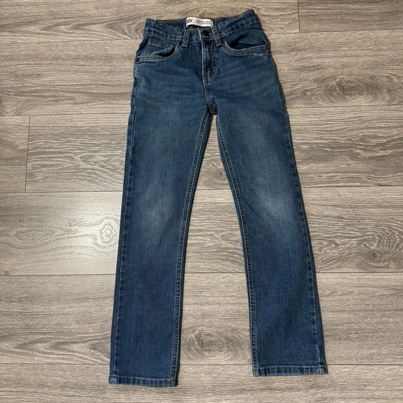 Levi's 514 Straight Big Boy Blue Denim Jeans Size 10 R W25 L26 Cotton Blend - Picture 1 of 14